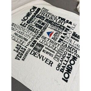 Delta Airlines Vintage “Cities” Beach Towel